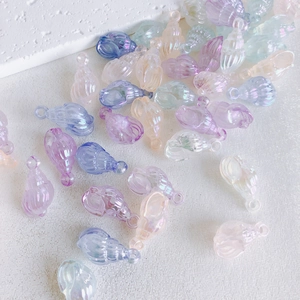 Transparente Acryl-Muschelanhänger mit schillerndem Glanz für DIY-Schmuckherstellung