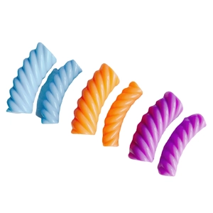 Perle a tubo ritorto in resina per gioielli fai-da-te in blu arancione e viola