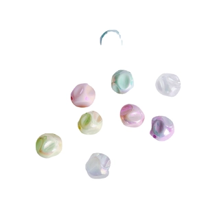 16mm iridescent macaron acrylic irregular beads for DIY jewelry and phone chains