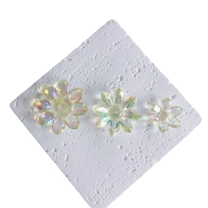 Aurora aurora acrylic flower charms in three sizes for DIY earring jewelry making