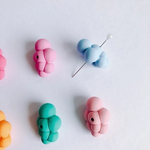Perline colorate a nuvola 3D in acrilico con spilli per creazione di gioielli fai-da-te