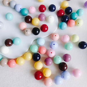 Colorful round acrylic jelly beads for DIY jewelry making of bracelets and necklaces