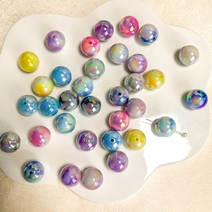 16mm iriserende kleurrijke acryl kralen voor DIY sieraden en telefoonkettingen