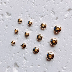 Polished 14K gold filled spacer beads in various sizes for DIY jewelry making