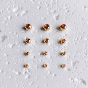 Perles d'espacement rondes remplies d'or 14K avec rainures en spirale pour bijoux DIY