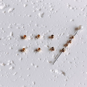 Détails de perles rondes facettées en or 14K pour la création de bijoux DIY