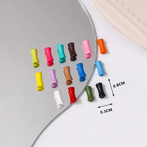 Perles cylindriques en alliage de 14 couleurs macaron pour bijoux et colliers DIY