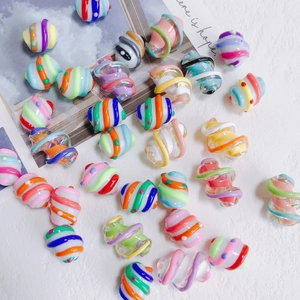 Kleurrijke regenboog spiraalvormige acryl kralen voor DIY sieraden en armbanden