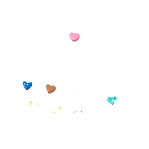 Colorful heart-shaped resin beads for DIY jewelry making and handmade necklaces