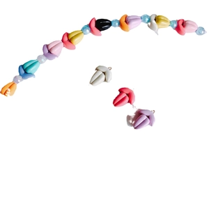 Colorful wheat spike acrylic flower beads for DIY phone chains and jewelry making