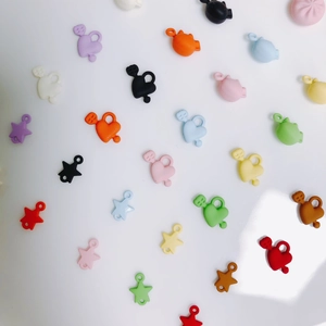 Pendentifs en alliage cœur et étoile colorés pour bijoux DIY en diverses teintes mates