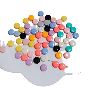 Cuentas redondas de acrílico en colores dulces con acabado brillante para bisutería DIY