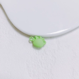 Macro de breloque ravioli vert clair en résine mate pour la création de bijoux DIY