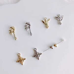 Pendentifs de style chinois en métal pour la création de bijoux DIY en or et argent