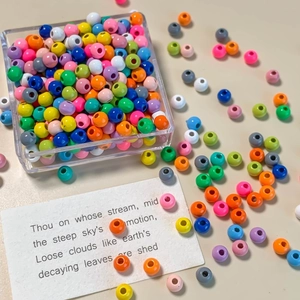 Cuentas redondas de colores en aleación lacada con caja para creación de joyas DIY