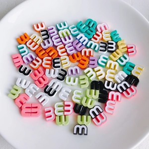Candy Colored Alloy Letter m Beads Lacquered DIY Jewelry Making Accessories for Handcrafted Necklaces and Phone Chains