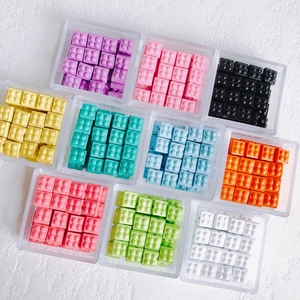 Lacquered Alloy Building Block Shape Beads Macaron Color DIY Jewelry Making Accessories For Necklace Bracelet Phone Chain