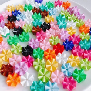 Cuentas de Pétalos de Flores de Acrílico de Colores de Caramelo para DIY Fabricación de Joyería Accesorios