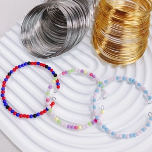 Memory Steel Wire Loops For DIY Bracelet Making Minimalist Gold Silver Plated Stainless Steel Beading Wire Jewelry Findings Supplies