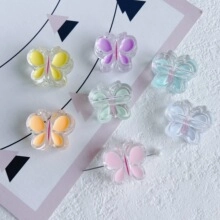 Mix van kleurrijke vlinderhars kralen voor DIY sieraden in macaron pastelkleuren