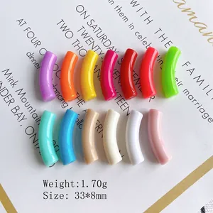 Πολύχρωμες ακρυλικές χάντρες 33x8mm για DIY κατασκευή κολιέ και βραχιολιών κοσμημάτων
