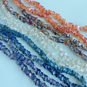 Iridescent Butterfly Glass Loose Beads For DIY Necklace Bracelet Making Handmade Jewelry Beading Materials Accessories