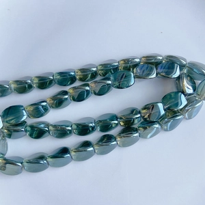 Macro de perles en cristal de verre facetté dégradé bleu-jaune pour création de bijoux DIY