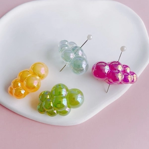 DIY colorful acrylic bubble cloud charms with iridescent coating for jewelry accessories