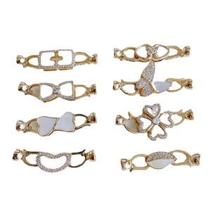 Connecteurs en laiton doré avec nacre et zircons pour la création de bijoux DIY