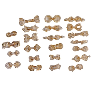 Connettori per gioielli placcati in oro 18K con zirconi scintillanti in varie forme chic