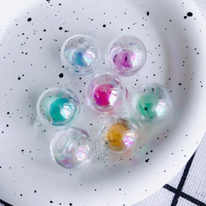 Bunte schillernde Glasperlen Anhänger für DIY Schmuckherstellung und Zubehör-Set