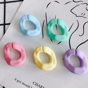 Anillos cuadrados irregulares de resina mate de colores para accesorios de joyería DIY
