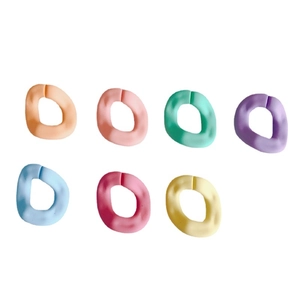 Anillos de resina mate DIY en 7 colores macarrón para joyas y cadenas de bolsos