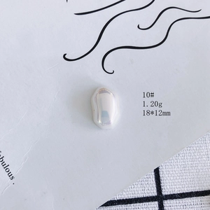 Detailed view of aurora shell resin rabbit charm, size 18x12mm for jewelry making