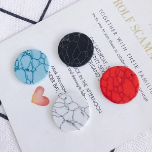DIY acrylic resin round marble charms for earrings and jewelry making in four colors