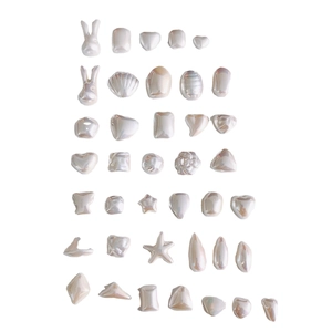 Aurora resin charms set featuring rabbit heart and shell shapes for DIY jewelry making
