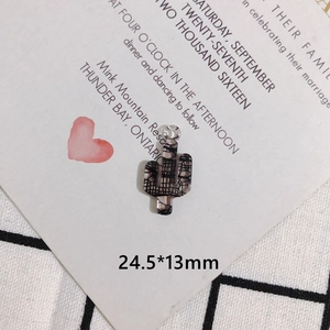 Détail du pendentif cactus en résine avec motif dentelle, taille 24,5x13mm pour bijoux DIY