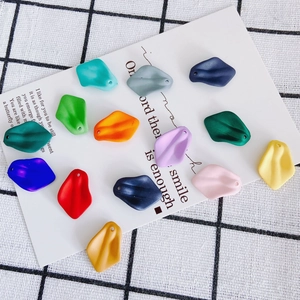 Matte Resin Flower Petal Pendants DIY Jewelry Making Accessories Simple Elegant Painted Petal Charms For Earrings Necklace