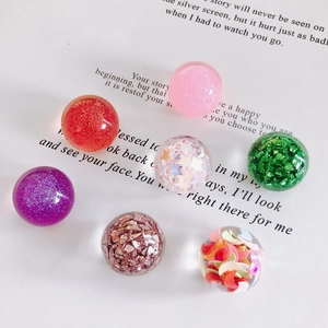 Sphères colorées en résine pour barrettes DIY et accessoires de bijoux avec paillettes
