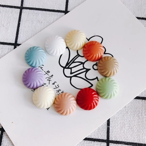 Toppe rotonde in resina colorata con trama a spirale per gioielli e accessori per capelli