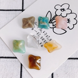 Patchs en résine marbrée colorée pour accessoires de bijoux DIY en formes variées