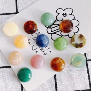 Colorful marble pattern resin cabochons set for DIY crafts and accessories making