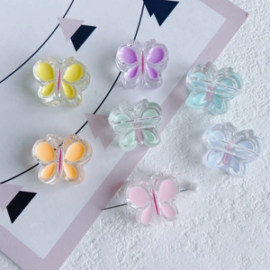 Papillon Résine DIY Bijoux Charmes Acrylique Transparent Goutte d'Huile Papillon Pendentifs Pour Bracelets Faits à la Main Accessoires de Cheveux Artisanat