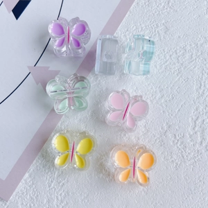 Perles papillon colorées en résine aux tons pastels pour la création de bijoux DIY et accessoires