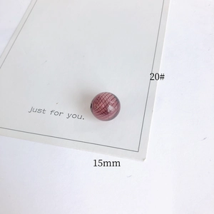 Macro view of 15mm purple grid ripple hollow glass bead for DIY jewelry making accessories