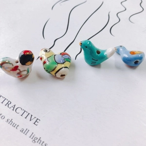 Cuentas de cerámica con forma de pájaro hechas a mano para crear joyas artesanales