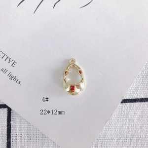 Pendentif doré en forme de poire 22x12mm pour bijoux DIY avec anneau de suspension