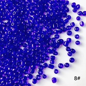 Macro di perline rotonde blu scuro da 4 mm per creazione di gioielli fai-da-te e bricolage