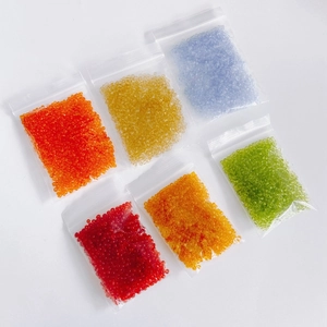Kit bijoux DIY avec perles de verre colorées transparentes de 2mm en 6 sachets séparés