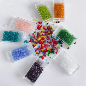 4mm frosted colorful glass seed bead kit with 8 compartments for DIY jewelry making crafts